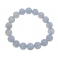 Blue chalcedony round beads bracelet