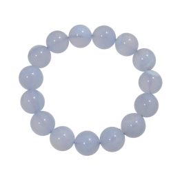 Blue chalcedony round beads bracelet Blue chalcedony round beads bracelet