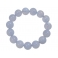Blue chalcedony round beads bracelet