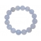 Blue chalcedony round beads bracelet