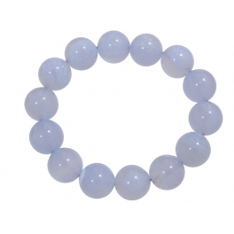 Blue chalcedony round beads bracelet Blue chalcedony round beads bracelet