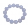 Blue chalcedony round beads bracelet