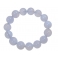 Blue chalcedony round beads bracelet