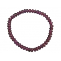 Garnet flat beads bracelet