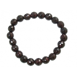 Garnet faceted round beads bracelet Garnet faceted round beads bracelet