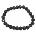 Garnet faceted round beads bracelet