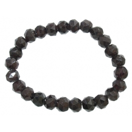 Garnet faceted round beads bracelet Garnet faceted round beads bracelet