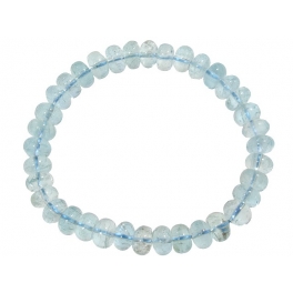 Aquamarine flat beads bracelet Aquamarine flat beads bracelet