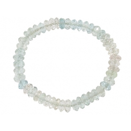 Aquamarine faceted flat beads bracelet Aquamarine faceted flat beads bracelet