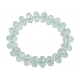 Aquamarine faceted flat beads bracelet Aquamarine faceted flat beads bracelet