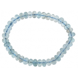 Aquamarine flat beads bracelet Aquamarine flat beads bracelet