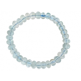 Aquamarine faceted flat beads bracelet Aquamarine faceted flat beads bracelet