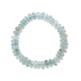Aquamarine faceted flat beads bracelet Aquamarine faceted flat beads bracelet