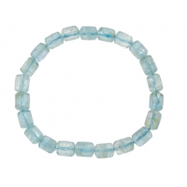 Aquamarine faceted barrel beads bracelet Aquamarine faceted barrel beads bracelet
