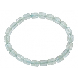 Aquamarine faceted barrel beads bracelet Aquamarine faceted barrel beads bracelet