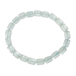 Aquamarine faceted barrel beads bracelet Aquamarine faceted barrel beads bracelet