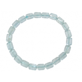 Aquamarine faceted barrel beads bracelet Aquamarine faceted barrel beads bracelet