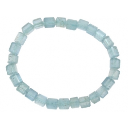 Aquamarine faceted barrel beads bracelet Aquamarine faceted barrel beads bracelet