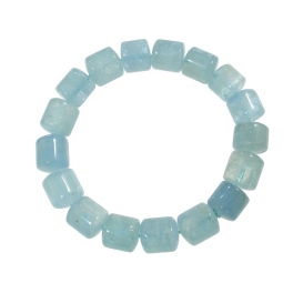 Aquamarine faceted barrel beads bracelet Aquamarine faceted barrel beads bracelet