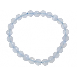 Blue chalcedony round beads bracelet Blue chalcedony round beads bracelet