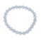 Blue chalcedony round beads bracelet