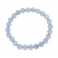 Blue chalcedony round beads bracelet