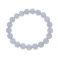 Blue chalcedony round beads bracelet