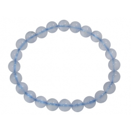 Blue chalcedony round beads bracelet Blue chalcedony round beads bracelet