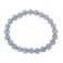 Blue chalcedony round beads bracelet