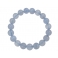 Blue chalcedony round beads bracelet
