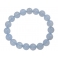 Blue chalcedony round beads bracelet
