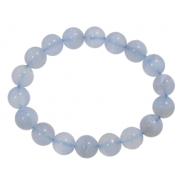 Blue chalcedony round beads bracelet Blue chalcedony round beads bracelet