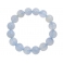 Blue chalcedony round beads bracelet