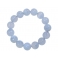 Blue chalcedony round beads bracelet