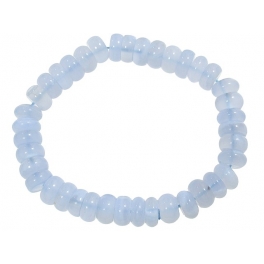 Blue chalcedony flat beads bracelet Blue chalcedony flat beads bracelet