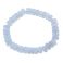 Blue chalcedony flat beads bracelet