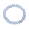 Blue chalcedony flat beads bracelet