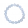 Blue chalcedony David star beads bracelet