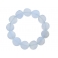 Blue chalcedony David star beads bracelet