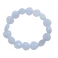 Blue chalcedony heart beads bracelet