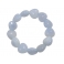 Blue chalcedony heart beads bracelet