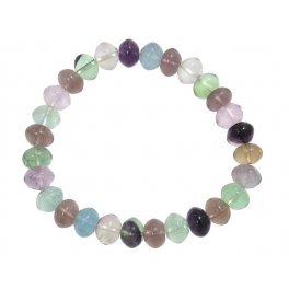 Fluorite flat beads bracelet Fluorite flat beads bracelet