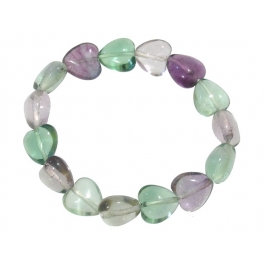 Fluorite heart beads bracelet Fluorite heart beads bracelet