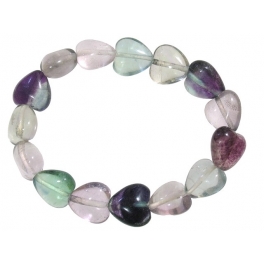 Fluorite heart beads bracelet