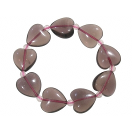 Fluorite heart beads bracelet Fluorite heart beads bracelet