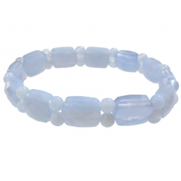 Blue chalcedony DD beads bracelet Blue chalcedony DD beads bracelet