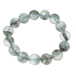 Green Phantom faceted round beads bracelet Green Phantom faceted round beads bracelet