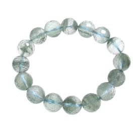 Green Phantom faceted round beads bracelet Green Phantom faceted round beads bracelet