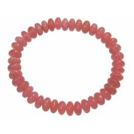 Rhodochrosite flat beads bracelet Rhodochrosite flat beads bracelet