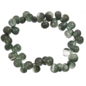 Green Phantom pear shape beads bracelet